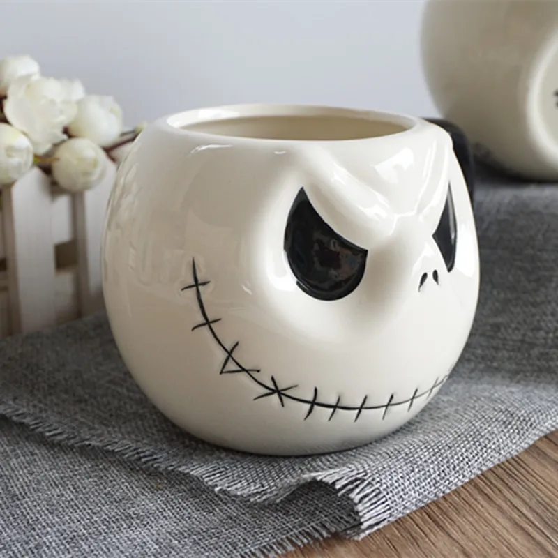 Милая Фарфоровая Кружка со скелетом Jack для завтрака молока чая керамическая