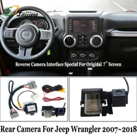 reverse camera kit for jeep wrangler jk 20072018 hd rear view backup camera compatible with oem screen no need programming