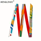 Роскошный бренд тонкий шарф Многофункциональный модный женский лента с зажимом головы шарфы для женский шелковый шарф для женщин сумка ленты