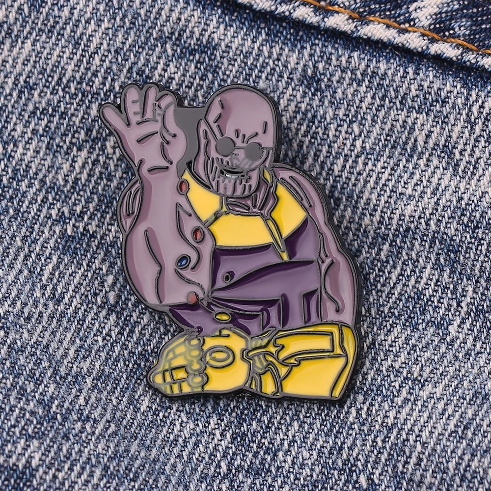 Мстители танос металлические броши и булавки эмаль булавка для рюкзака/одежды