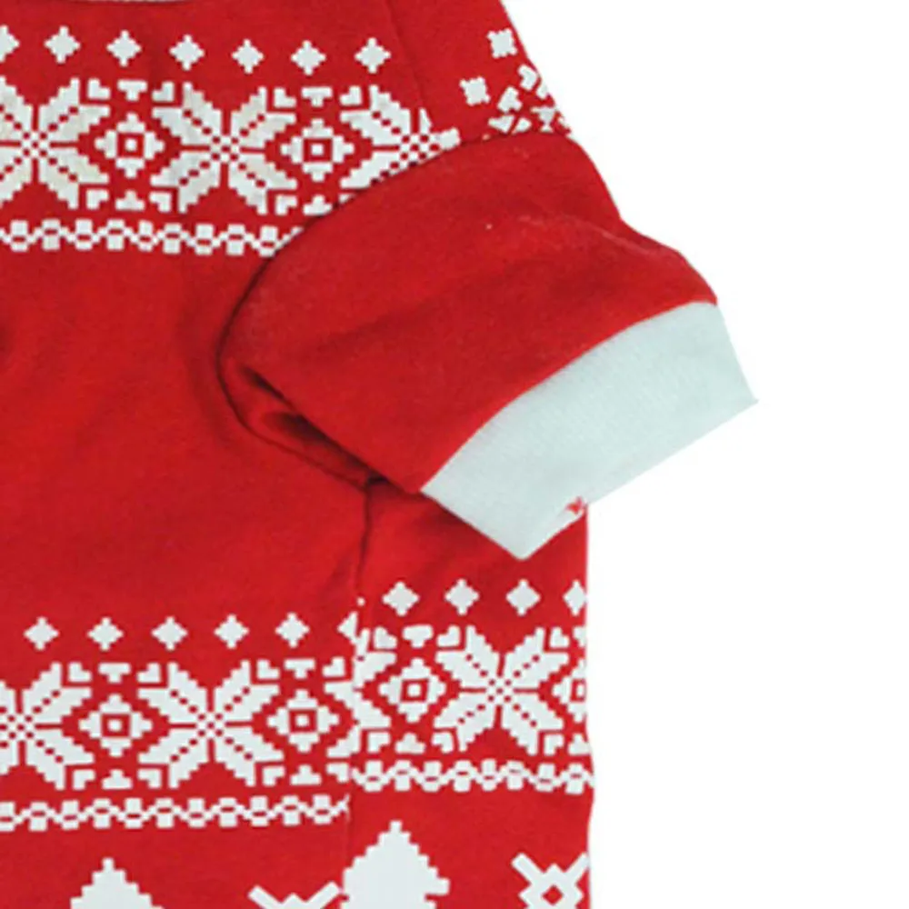 Рождественская собака щенок елка рубашка из интерлока одежда теплая спортивная