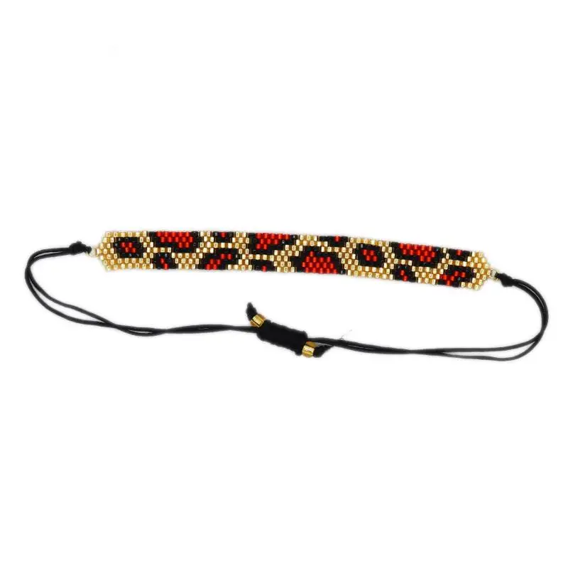 

Fashion Leopard print Bracelet MIYUKI Delica Bracelet Fashion Insta Jewelry Pulsera Crystal For Women Tassel Handcraft Colores