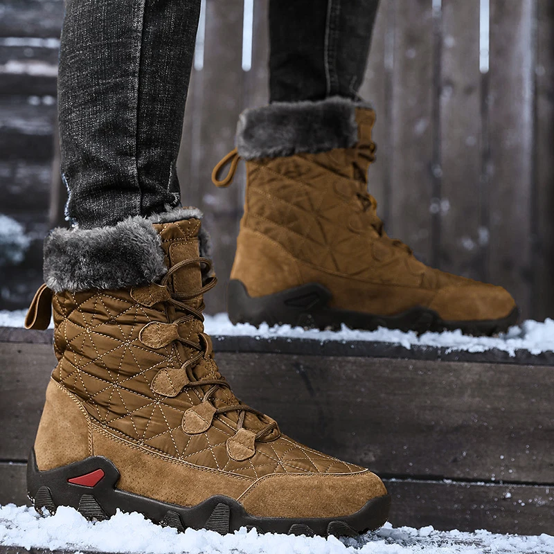 

Plus Size 47 Men Boots Winter Warm Snow Boots Ankle Booties Man High Quality Booties Male Sneakers Shoes Zapatillas Hombre Botas