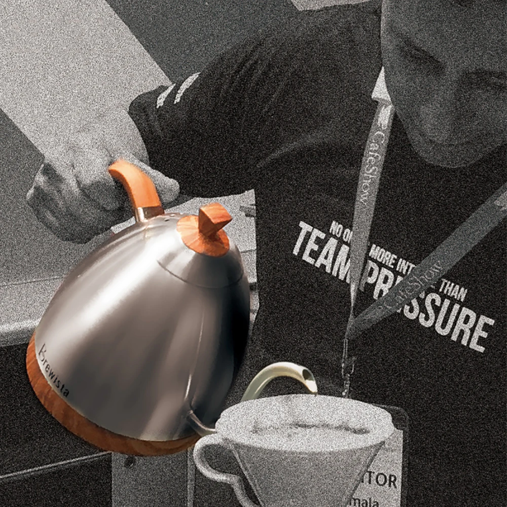 Brewista-hervidor de cuello de cisne para caf&eacute;, tetera Digital termost&aacute;tica de boca fina para caf&eacute;, 600ml-2
