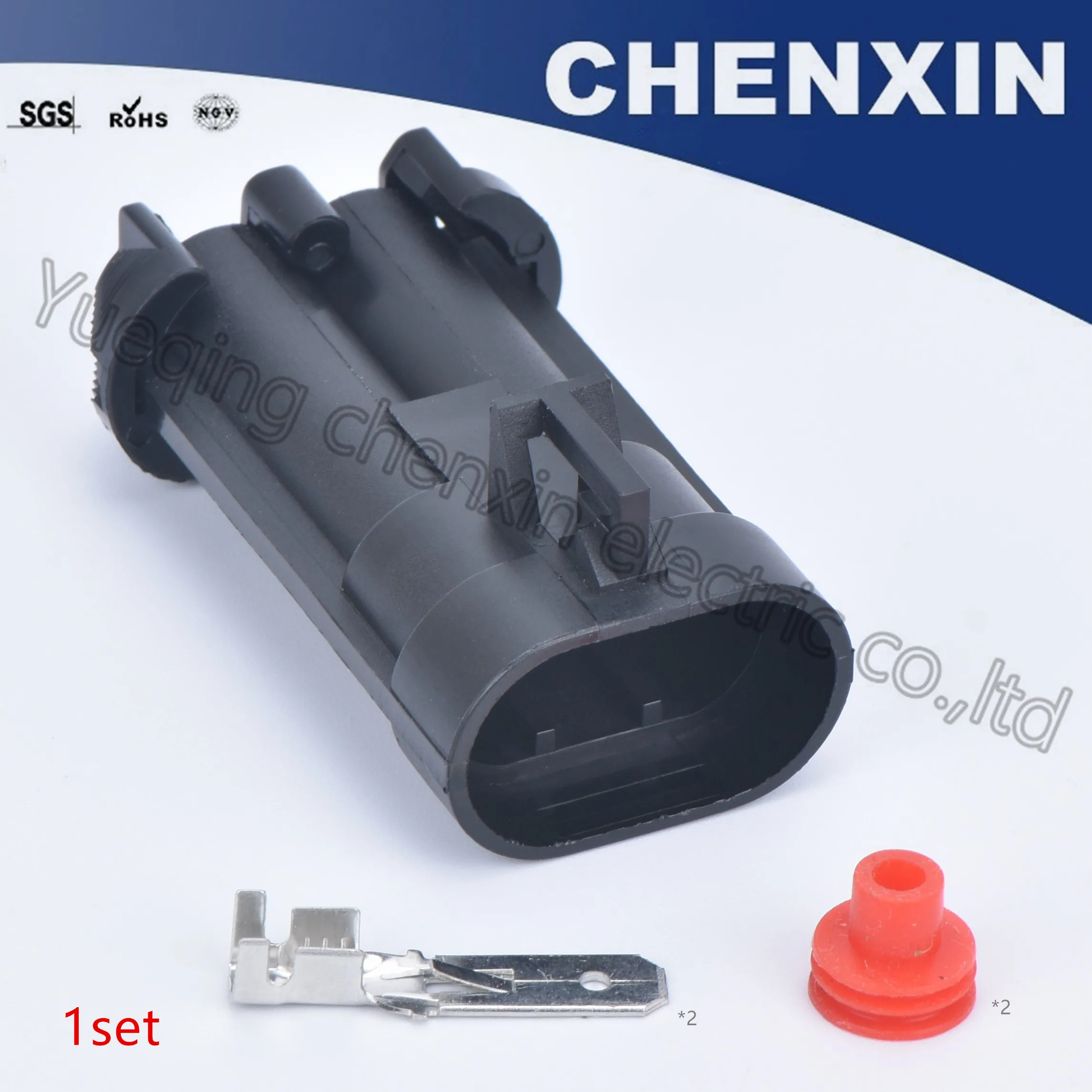 Черные Автомобильные Разъемы с 2 контактным разъемом водонепроницаемые 6 3