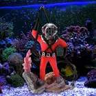 Украшение для аквариума, Охота за сокровищами, Мужская Ландшафтная пневматическая игрушка, подводный Декор для аквариума, необходимые Водные Аксессуары для домашних животных