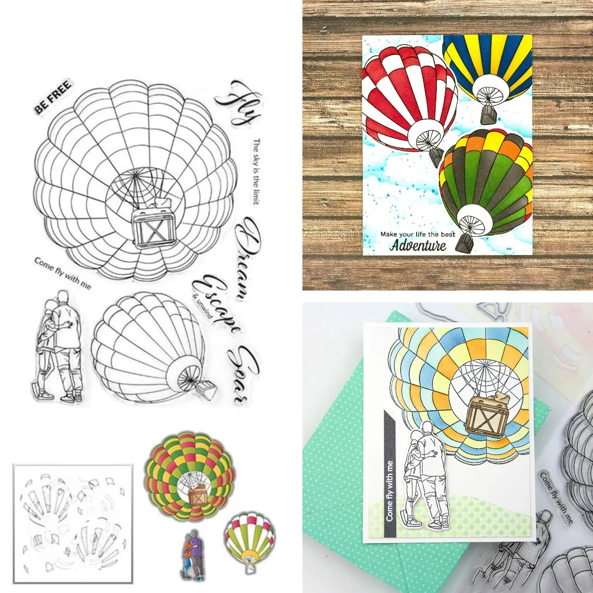 

Hot air balloon pattern Metal Cutting Dies and stamps DIY Scrapbooking Card Stencil Paper Cards Handmade Album Stamp Die Sheets