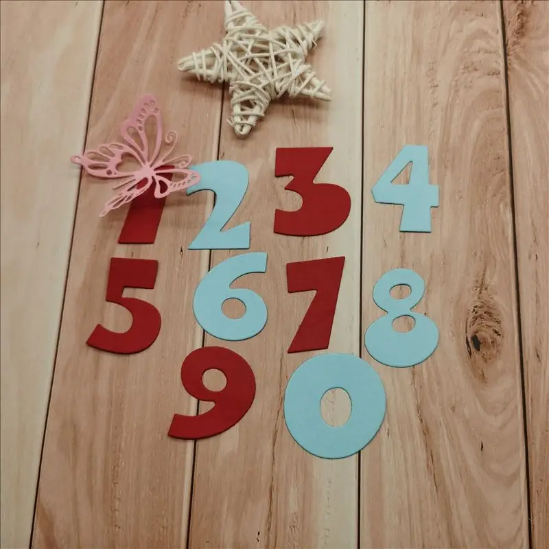 Металлические Вырубные штампы с большими цифрами для рукоделия скрапбукинга