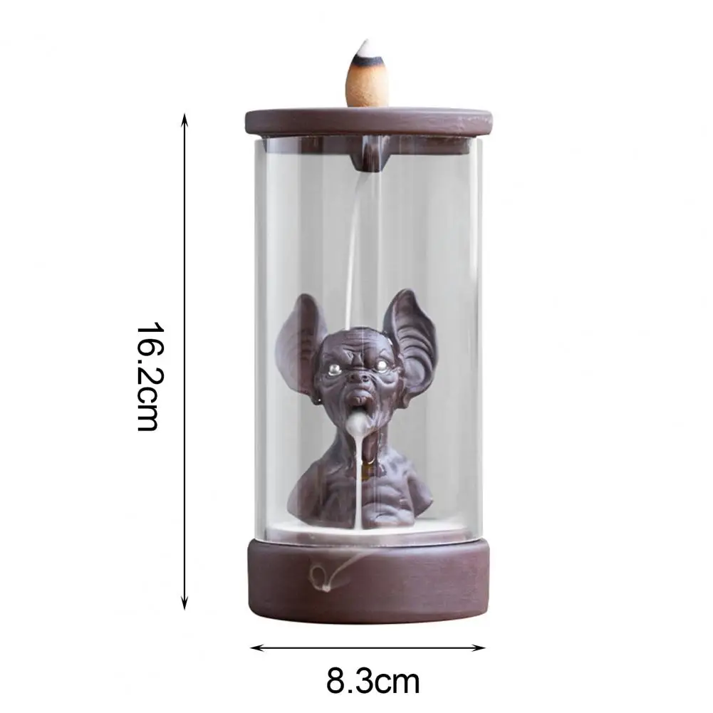 

2021 Backflow Censer Creative Devil Shape Ceramic Backflow Design Incense Censer for Home Decoration Craft Figurines Miniatures