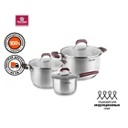 Набор посуды 6 предметов (кастрюли скр 2024 см, ковш скр 16 см) Bojole 823