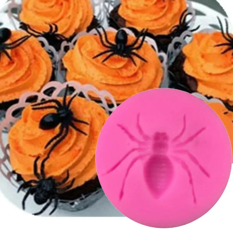 Silicone Mould Cake Mould Spider Chocolate Decorating DIY Fondant Mold Halloween Tool