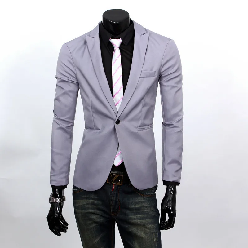 

Suit Men Jacket Casual Blazer Wedding Terno Slim Fit Business Wedding Costume Korean Fashion Solid Man Joker Coat Trajes Homme