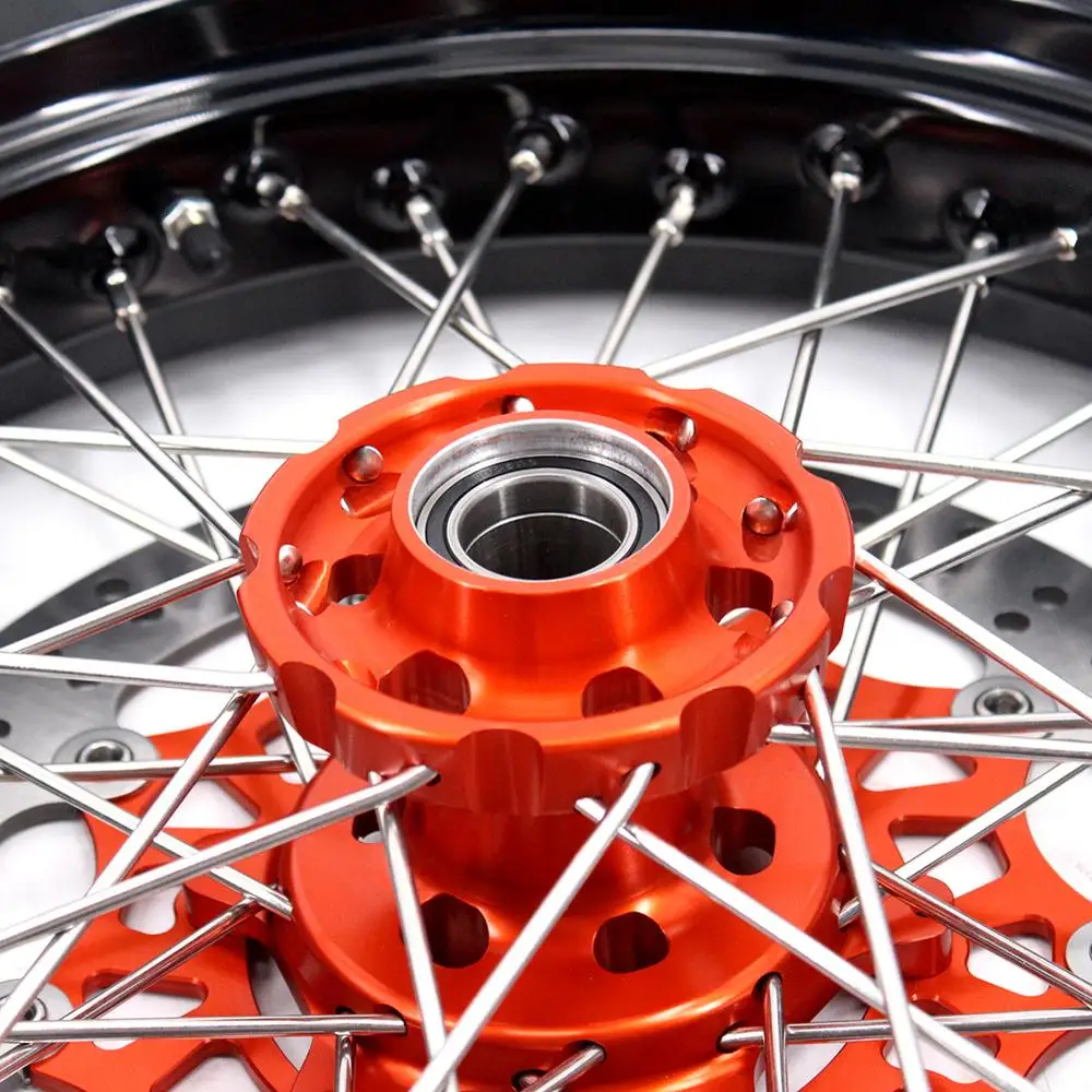 KKE 3 5/5 0 17 дюймов Набор шин CST Super moto Cush для KTM 690 SMC 2007 2011 Supermotard Rim алюминиевые