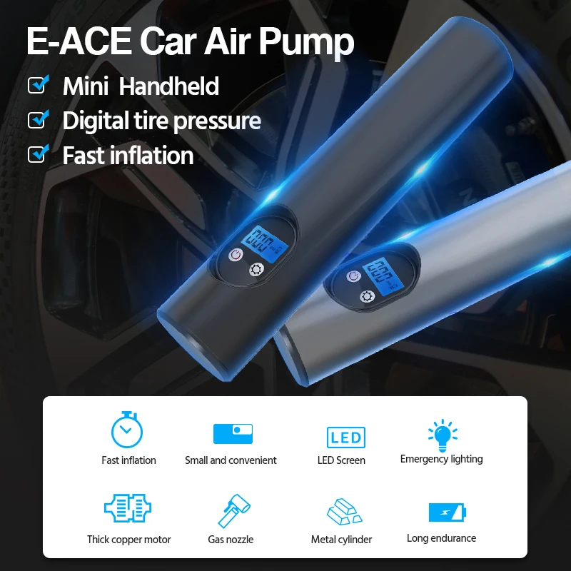 E-ACE M06S надувной насос воздушный компрессор для велосипеда/автомобиля шины