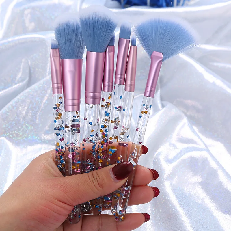 Новинка 7 штук из блесток с украшением в виде кристаллов ручкой кисти для макияжа