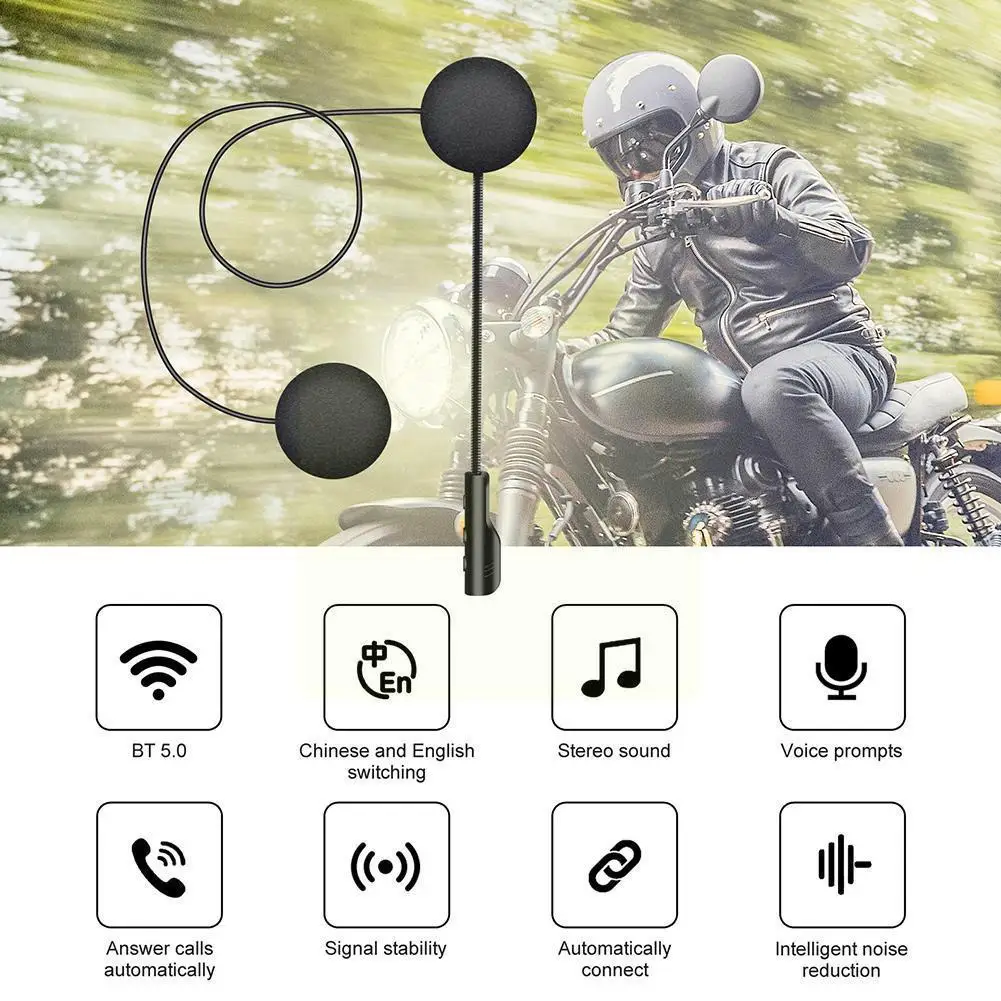 

Bluetooth-гарнитура V6o6 мотоциклетная с функцией длительного ожидания, 900 мА · ч