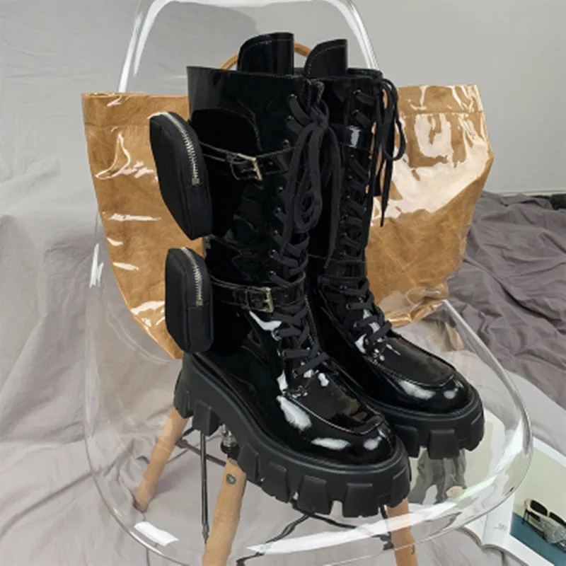 Новейший стиль Новое поступление ботинки в байкерском стиле из натуральной кожи