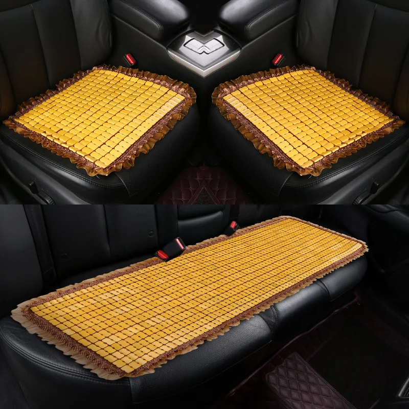 

Summer Car Seat Cover bamboo breathable cushion Front Rear Cushion Protector Mat Pad Auto accessories Universal Size