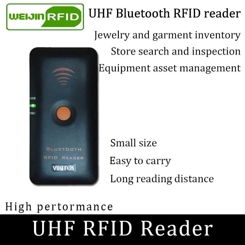 Карманный портативный считыватель RFID UHF VIKITEK bluetooth 4 0 BLE подключение к смартфону