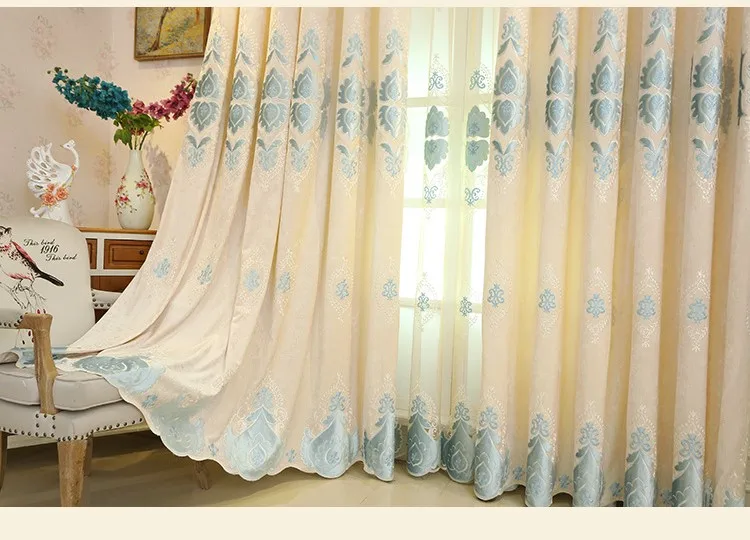 Новый продукт жаккардовые занавески из необработанной пряжи окрашенные в цветок