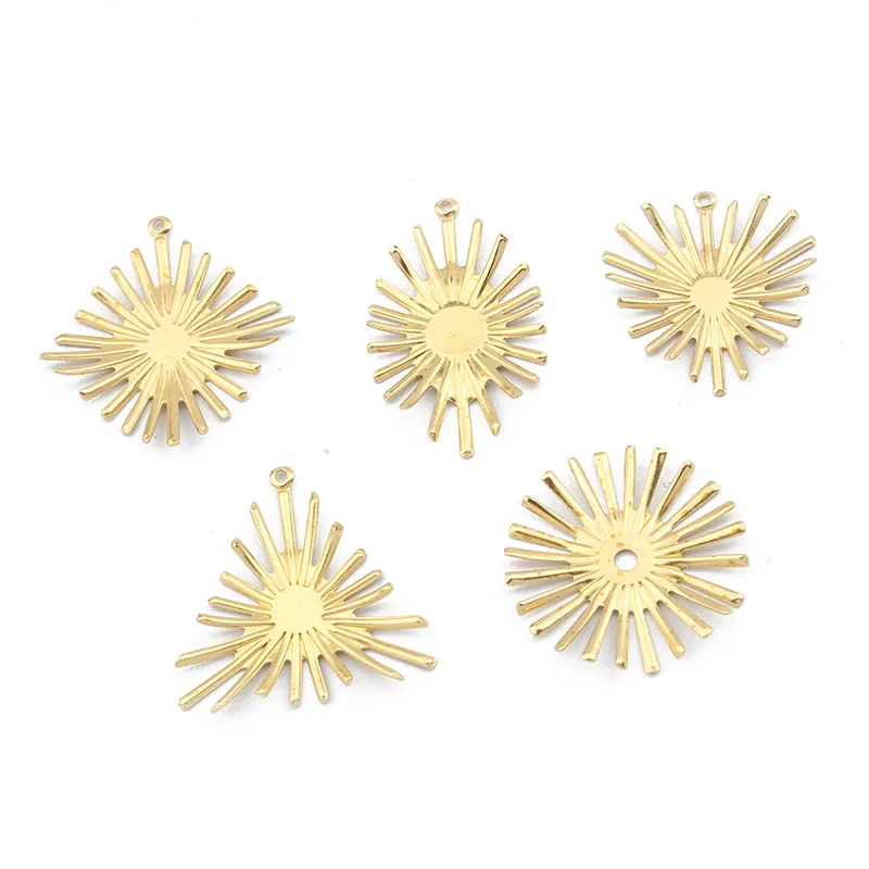 10 шт. незакалённая медь в форме солнца цветок серьги подвески для женщин сделай