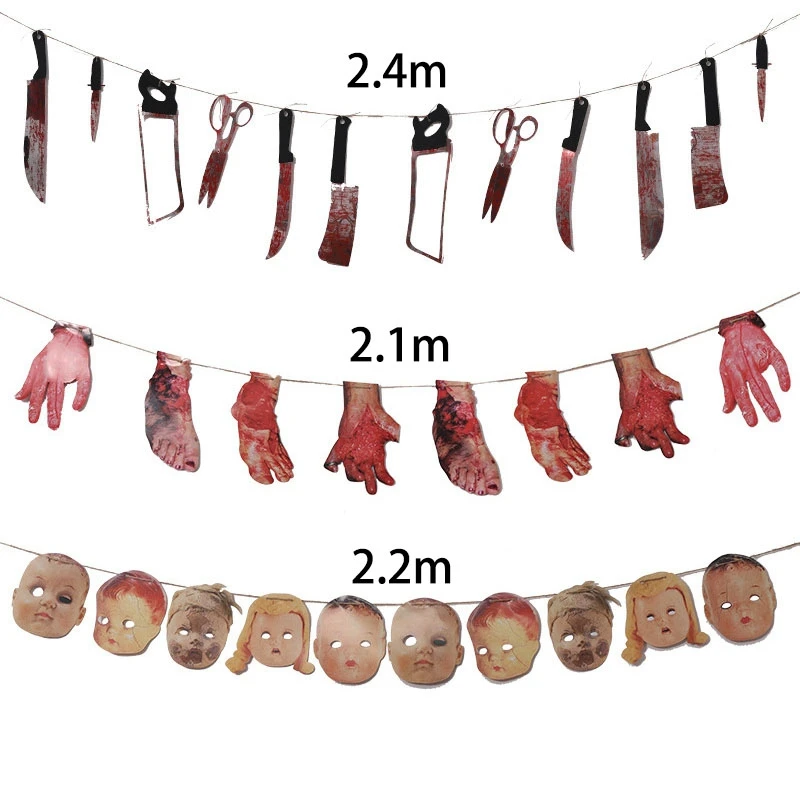 3 предмета в комплекте ужас Хэллоуин вечерние Призрачный Дом висящий Гирлянда