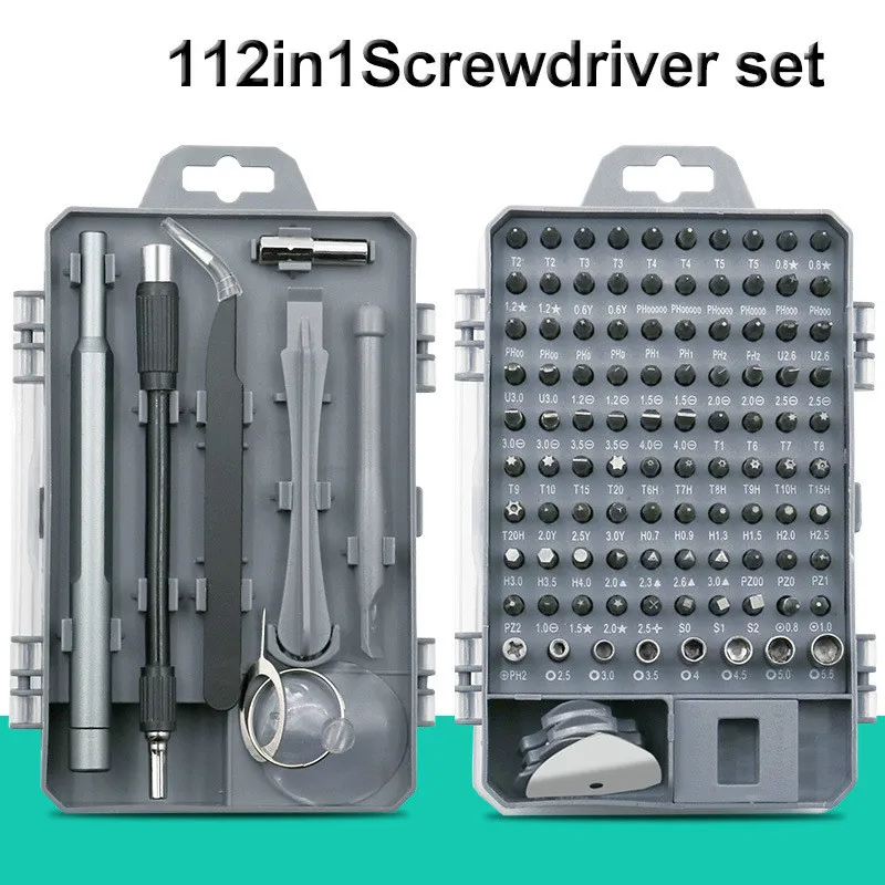 112 в 1 Набор отверток магнитная отвертка Бит Torx многофункциональный мобильный