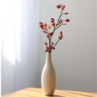 minimalism white ceramic matte flower vase porcelain vase for hydroponics plant dried flower home living room desktop decoration