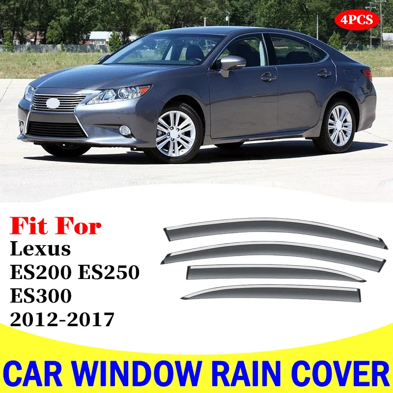 FOR Lexus ES200 ES300 ES250 window visor car rain shield deflectors awning trim cover exterior rain cover trim car accessories