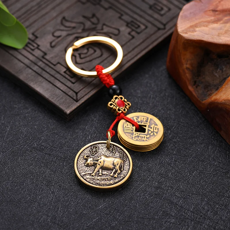 

Disney Zodiac Keychain Pendant Small Copper Coin Gift