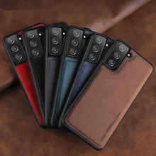 X-Level Leather Case For Samsung S21 Plus Original Soft Silicone Edge Back Phone Cover For Samsung Galaxy S21 Ultra Case S21 5G
