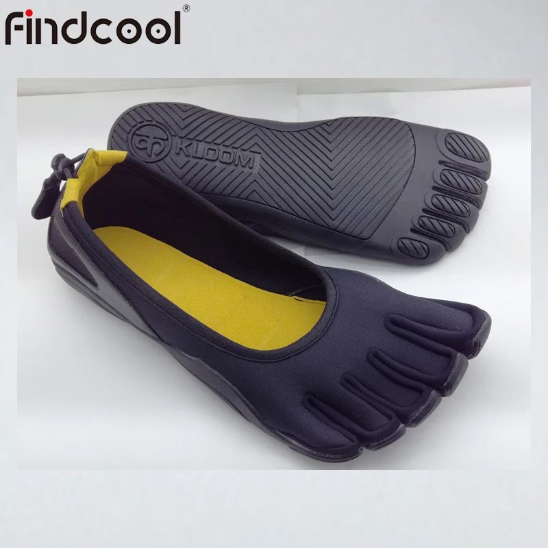 Black Findcool/обувь с пятью пальцами для мужчин и женщин; Уличная обувь; нескользящая обувь; 5 пальцы большой палец на ноге; обувь для скалолазания - Цвет: Black