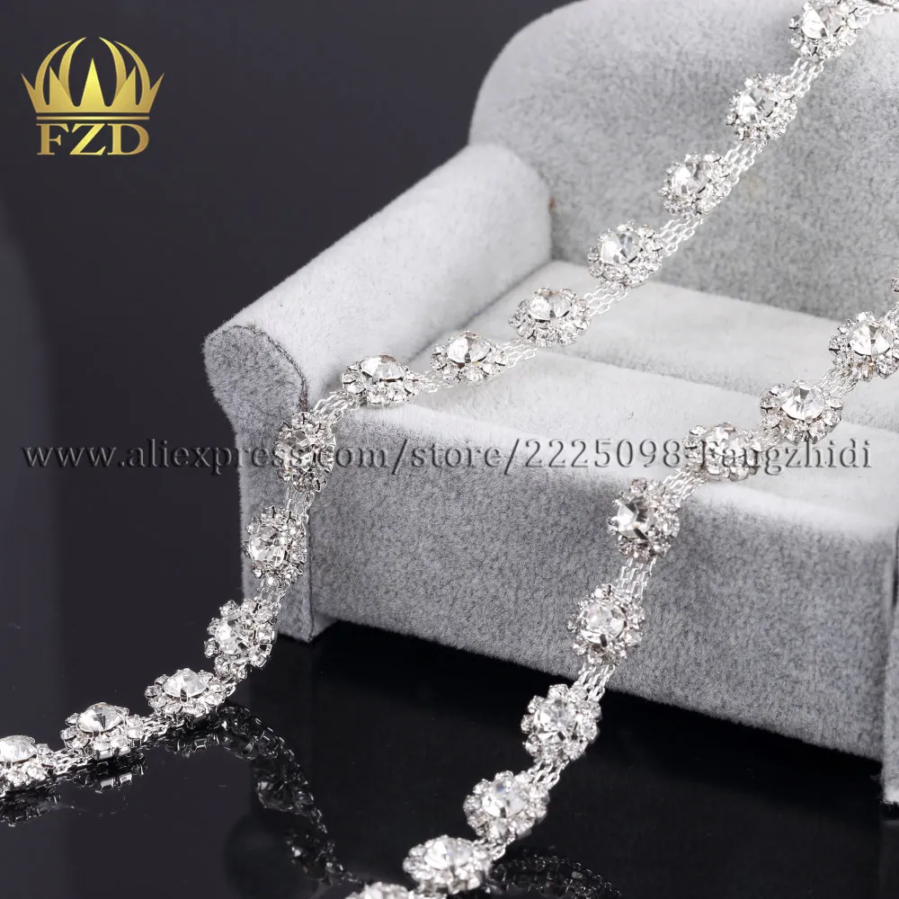 Wholesale 30 Yard 11mm Clear Rhinestone Chain For DIY Jewelry Cup Chains Trimming Rhinestones Garment Sash Belt | Дом и сад