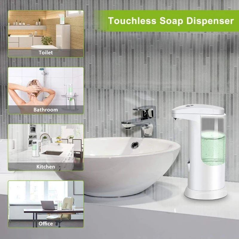 

HOT Soap Dispenser, Touchless Automatic Soap Dispenser,for Household Countertop Infrared Motion Sensor with Waterproof Base