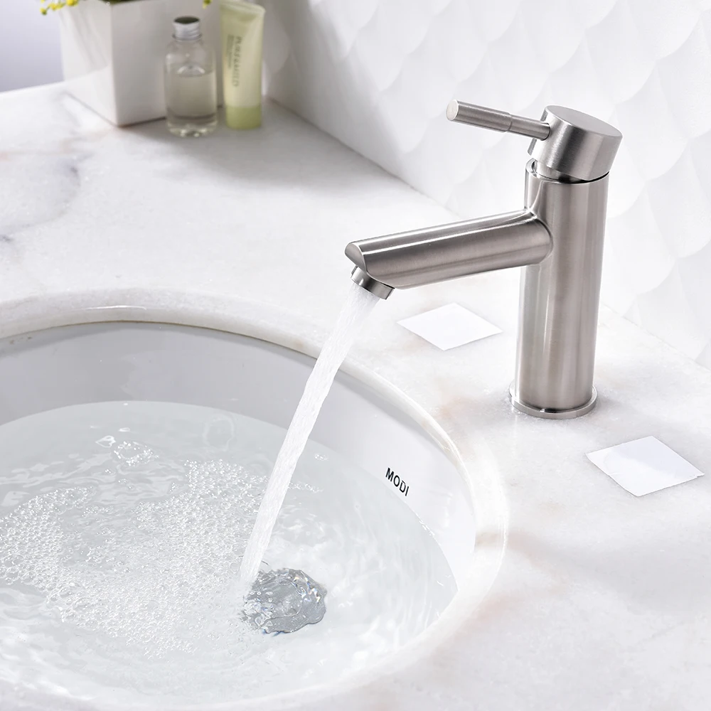 

Brushed Bathroom Basin Faucets Cold/Hot Mixer Basin Sink Tap sus304 Water Faucet Bathroom Accessories