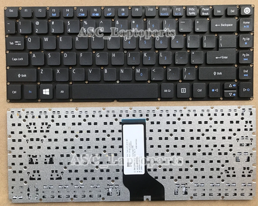 

Новая английская QWERTY клавиатура для Acer Aspire A114-32 A314-21 A314-32 A114-31 A314-31 ES1-332 Black, без рамки