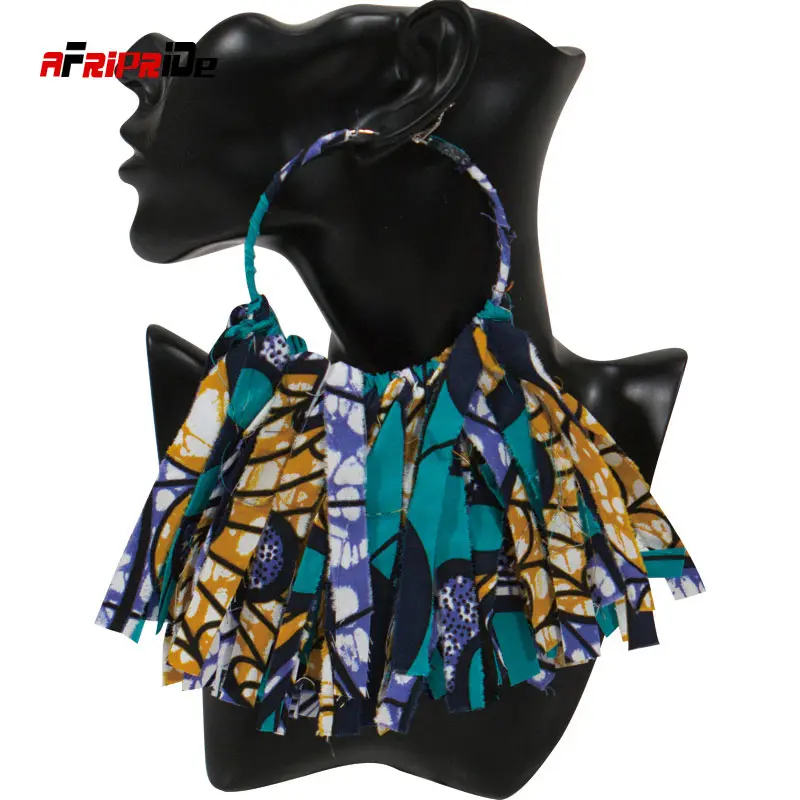 2020 Новые разноцветные этнические серьги Анкара круглые с Африканским принтом из