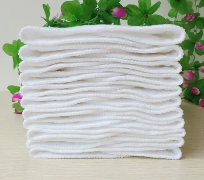 Pa&ntilde;ales de tela lavables y reutilizables para beb&eacute;, insertos de algod&oacute;n de 3 capas, 10 Uds.-1