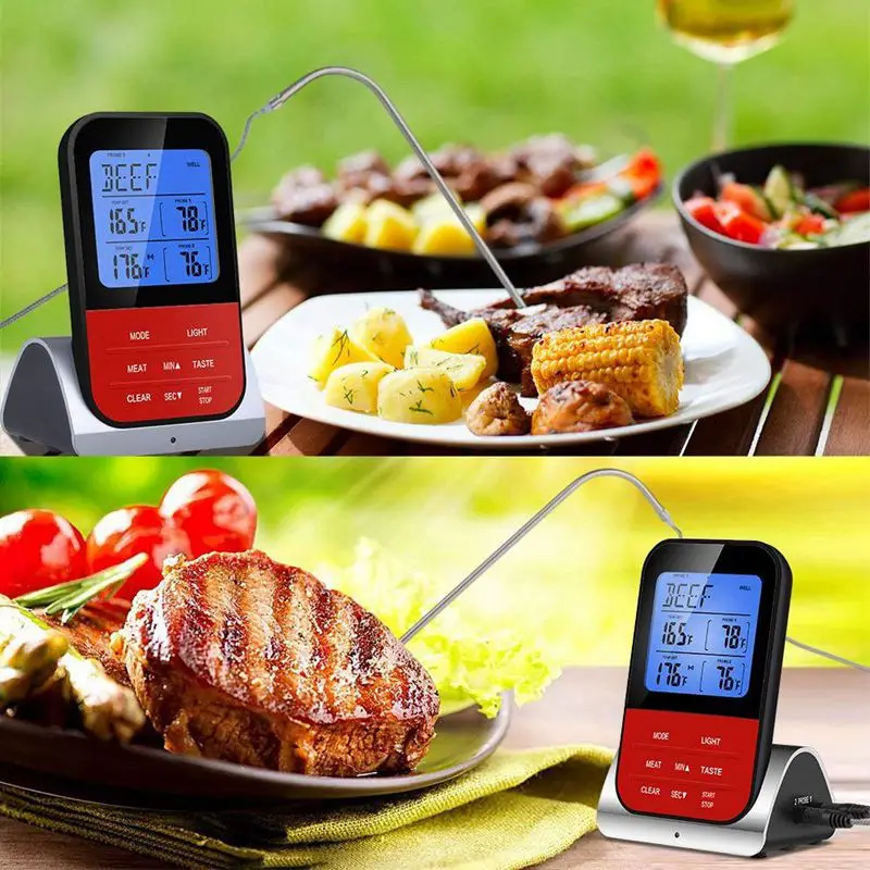 Беспроводной кухонный термометр для мяса двойной таймер обратного отсчета
