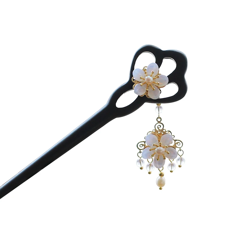 

Handmade Classical Chinese-style Ethnic-Style Ebony Hairpin Cheongsam Chinese Clothing Accessories Headdress Hairpin