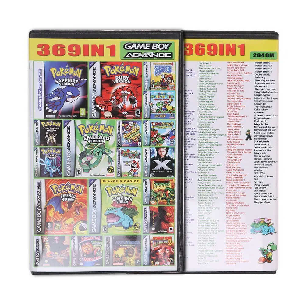 Картридж игровой 32 битный для мультиигр 369 в 1 | Электроника