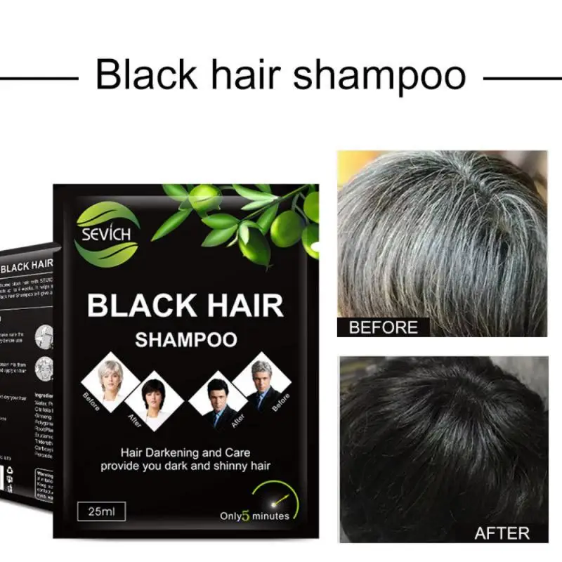 

5/2/1Pcs Shampoo Dye Black Hair Dye Plant Care Instant Hair Dye Shampoo Plant Hair Conditioner To Cover White Hair TSLM2