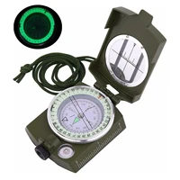 camping hiking pocket compass waterproof shockproof high presicion navigation compass fluorescent lensatic sighting compass