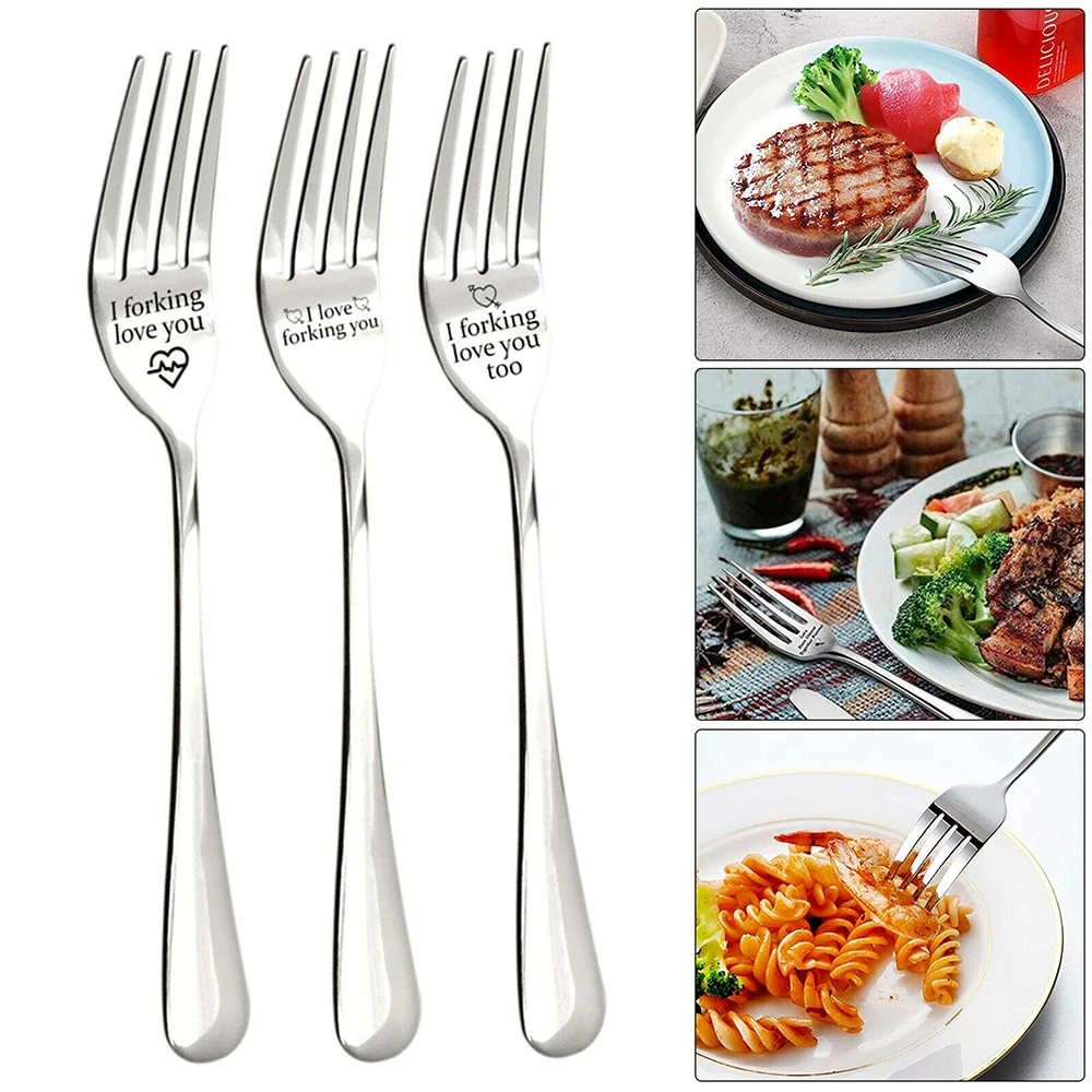 

Stainless Steel Fork Valentines Day Gift Anniversary For Boyfriend Girl I Forking Love You Present Best Gift For Wife Husband