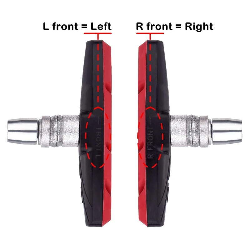 4 Pairs Bike Brake Pads Set Road Mountain Bicycle V-Brake Blocks Shoes 70 mm | Спорт и развлечения