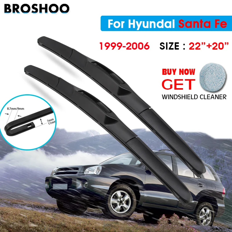 Щетка стеклоочистителя автомобиля для Hyundai Santa Fe 22 &quot+ 20&quot 1999-2006 Авто
