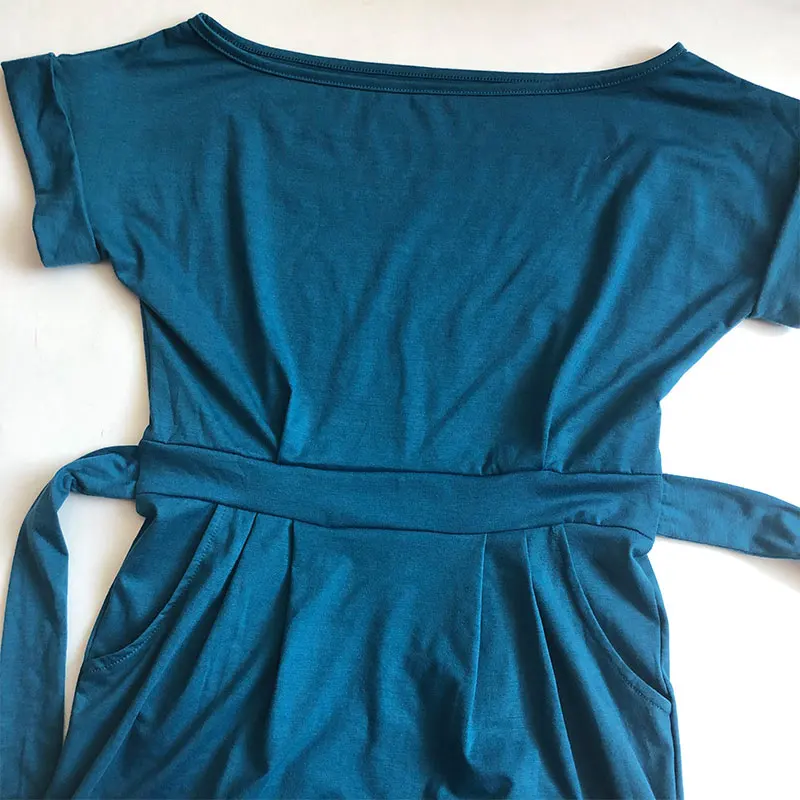 

New Large size Striped women's dress Casual O-neck Short Sleeves Lacing Dresses Summer Ladies Cotton polyester Dress Vestido 3xl