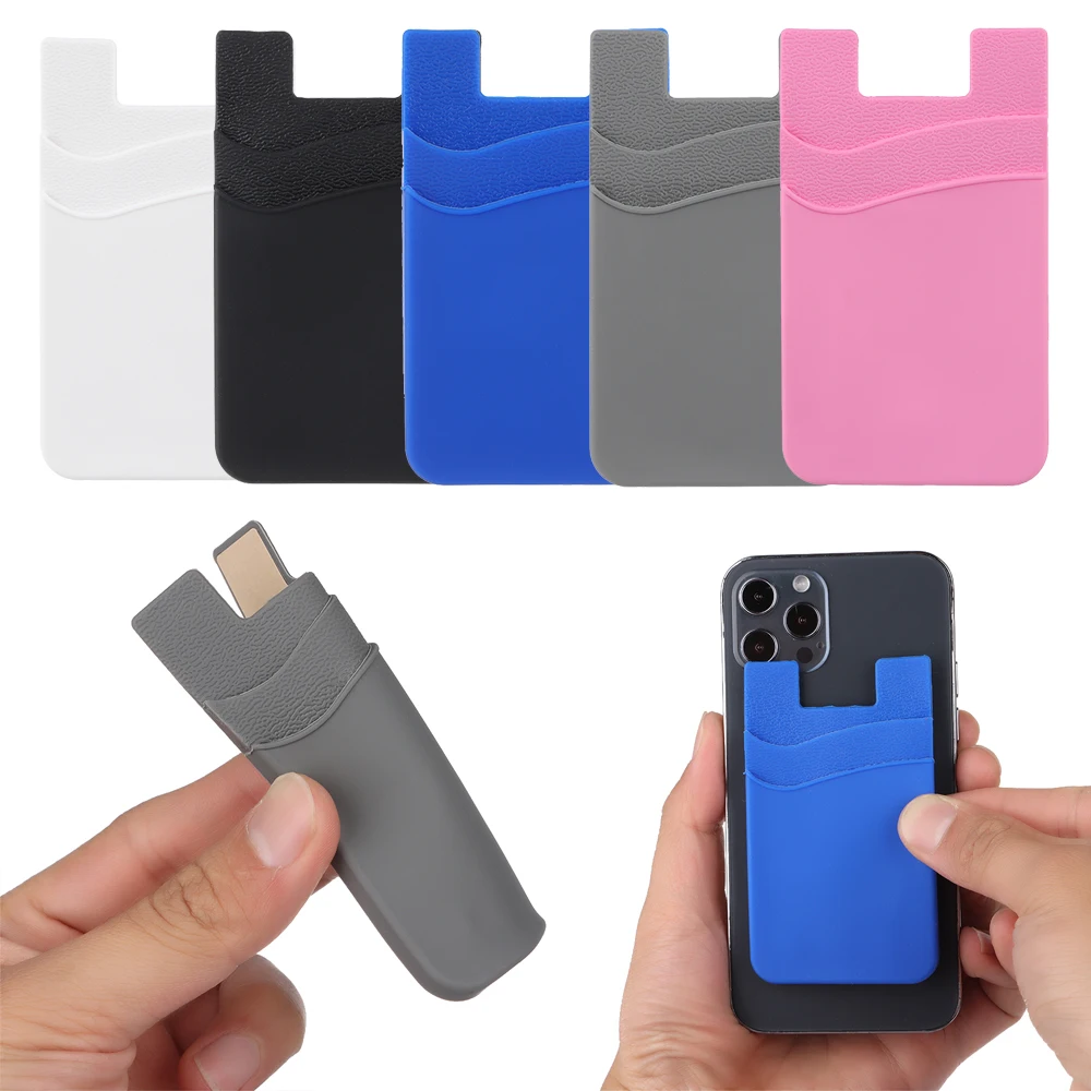 

Аксессуары для мобильного телефона, модный силиконовый держатель для кредитных карт, бумажник, чехол, клейкая карманная наклейка, искусств...