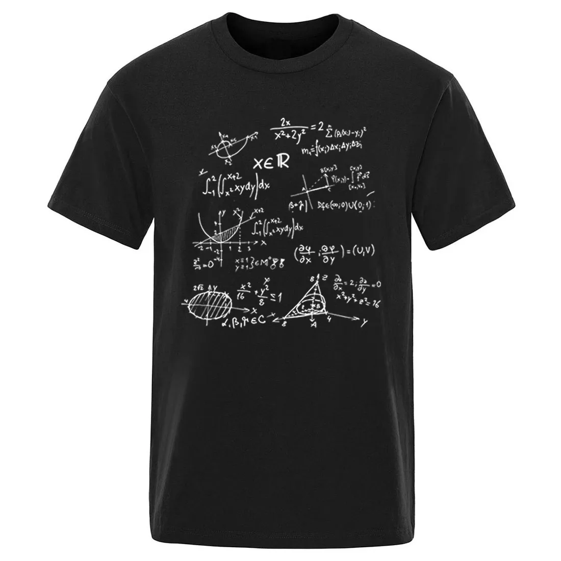 

Mens T-shirts Mathematical Formula Print 2021 Cotton Fashion Clothing Funny Harajuku Camisetas Casual Hip Hop Male Retro Homme