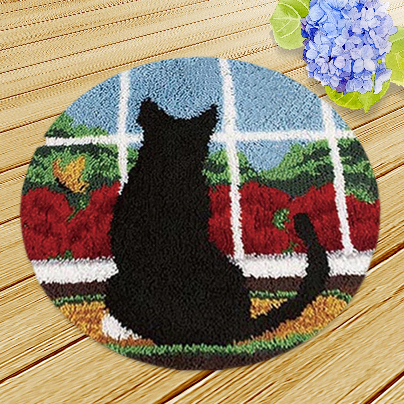 Кошка Собака защелка крюк Kussen Bloem комплект Almofadas Smyrna Knooppakket Klink Haak Kleed Bloemen наборы Diy рукоделие коврик вышивка 3D